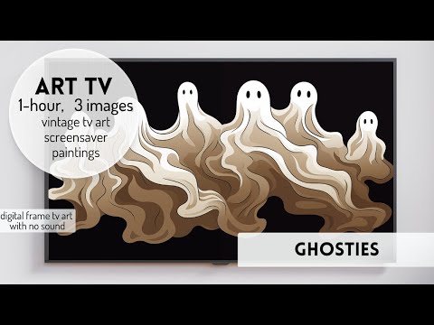 Halloween TV Art Vintage Art TV Vintage Halloween Art Screensaver Ghost Floral Fall TV Art Frame TV