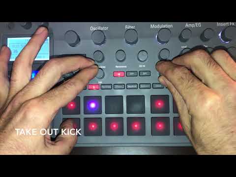 Electribe 2 - How to create a Track to be played and Recorded Live. live mix with pop-up commentary