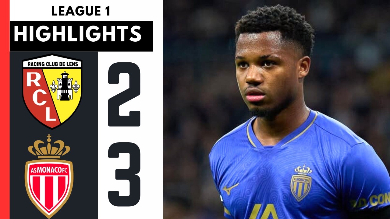 Ansu Fati Goal - Lens vs Monaco 2-3  | All Goals & Highlights | Ligue 1 2026 - LENS - Monaco