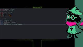 Learning LUAU with Ralsei  - 1  Printing, Data Types and Variables