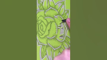 Carving some details 🌹 #artist #satisfying #linocut
