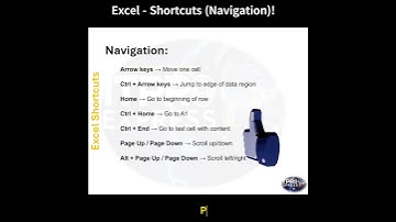 Excel Shortcuts - Navigation