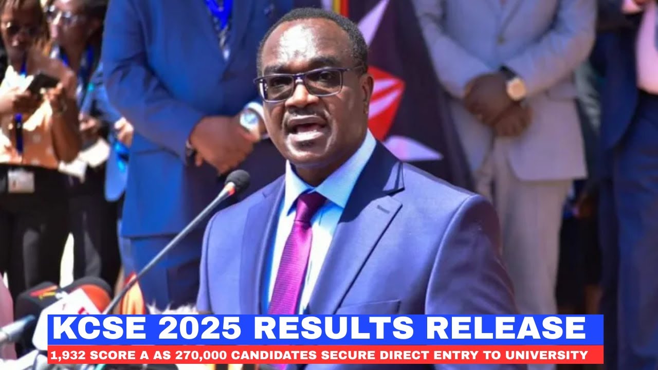 LIVE: KCSE RESULTS 2025 BEING RELEASED BY EDUCATION CS OGAMBA!!