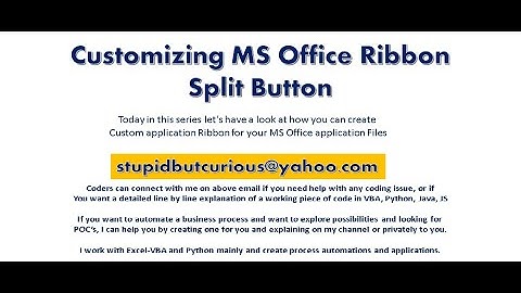 9. MS Office Ribbon Customization - Split Button with Fluent Ribbon