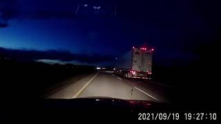 Red Deer to Edmonton - Evening drive time-lapse