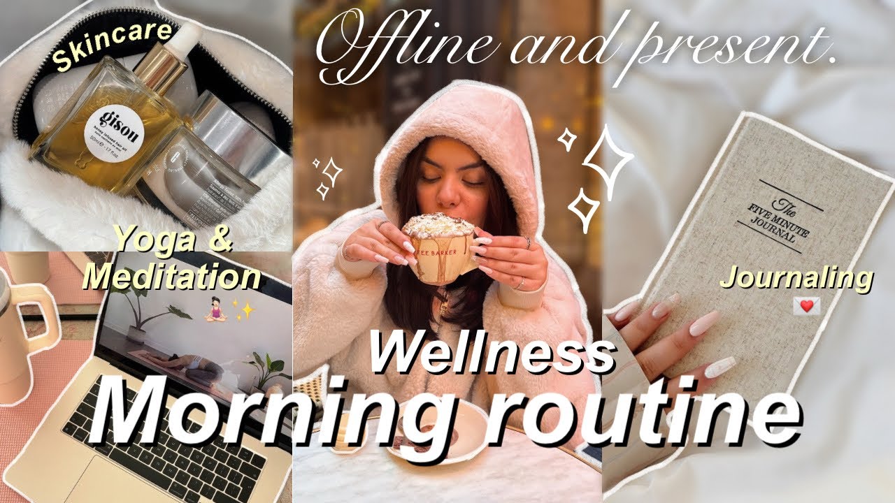 PRODUCTIVE Wellness Morning Routine | Yoga, Meditation, Skincare & Offline Habits 🍯