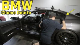 BMW 3 Series Chrome Trim Delete Vinyl Wrap