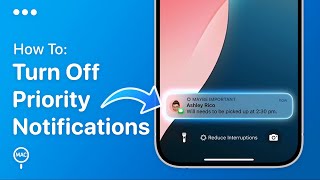 How To Turn Off Priority Notifications On iPhone | Easy Guide