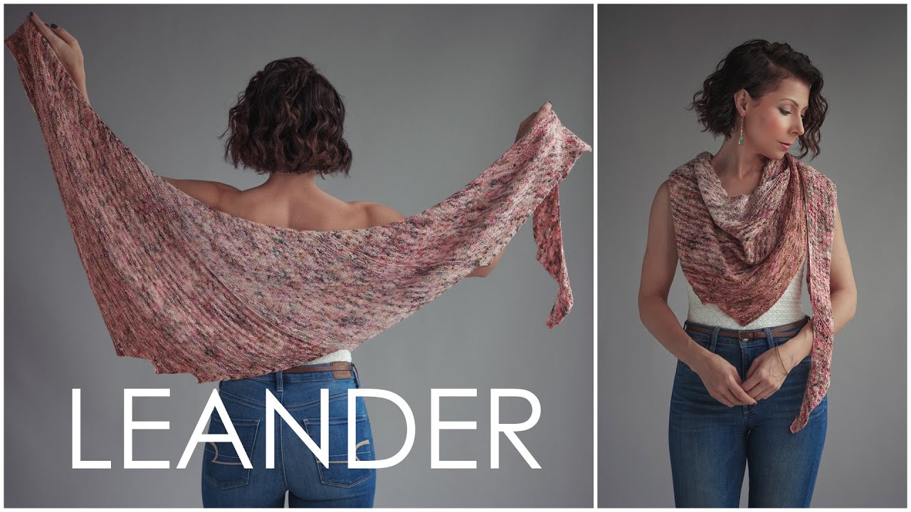 Knit a Color Fading RoseInspired Gradient Shawl Leander YouTube
