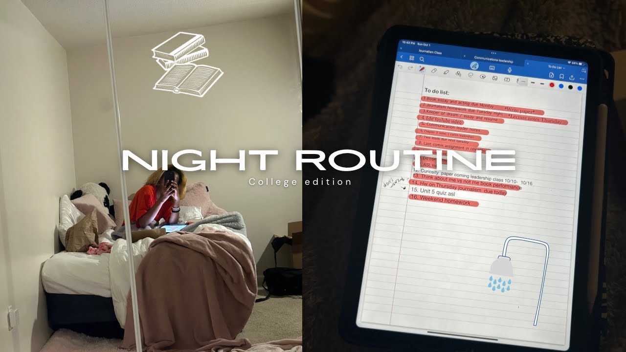 Student Night Routine NIGHT ROUTINE AS A COLLEGE STUDENT β - YouTube