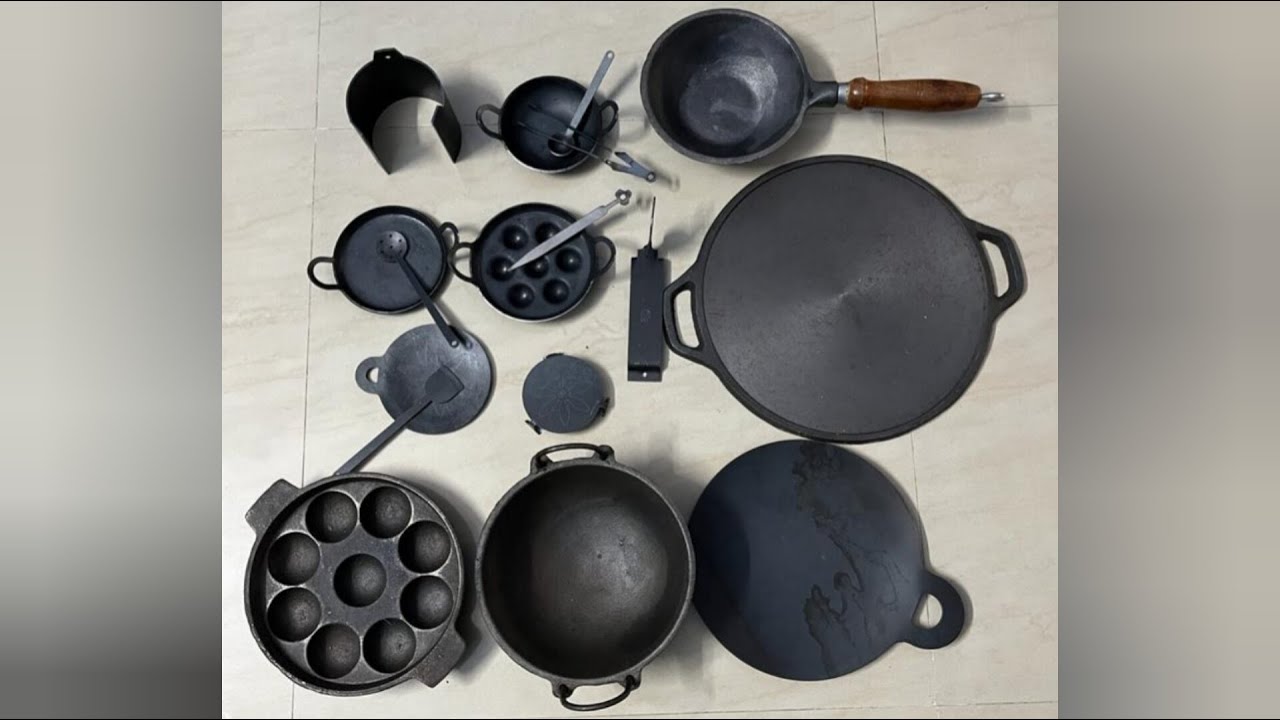Unboxing Cast Iron and Iron cookware from Sikkander Stores Madurai I