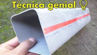 Como TRANSFORMAR TUBOS PVC en FORMATO CUADRADO//TECNICA GENIAL