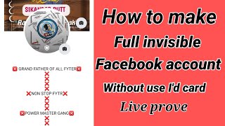 How To Make Invisible Name On Facebook Create Invisible Name Facebook Account