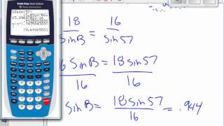Ch 1314 Q3 Prob 5 - Solve an SSA two triangle solution with Law of Sines