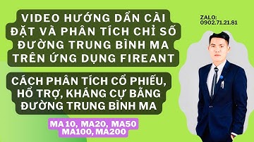 Hướng dẩn cài đặt các chỉ số đường Trung bình MA trên fireant và áp dụng phân tích kỹ thuật.