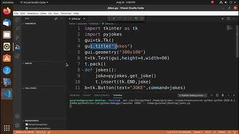 how to generate jokes in python (GUI)