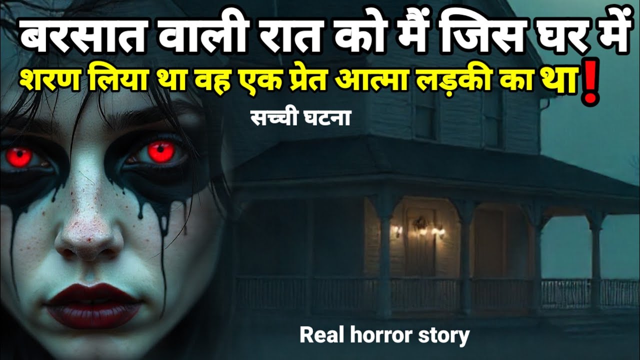 बरसात वाली रात को जिस घर में शरण लिया था वह घर एक प्रेत आत्मा लड़की का था! सच्ची घटना horror story 