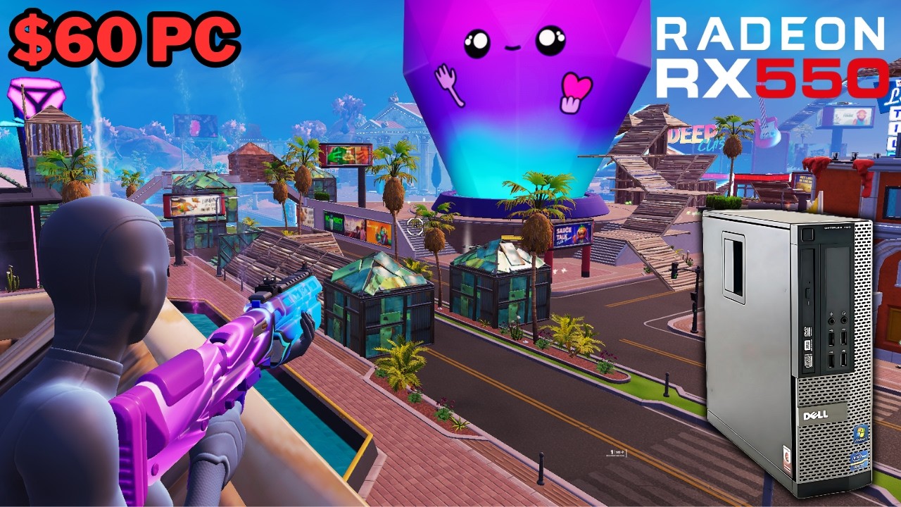 Playing A Fortnite Tournament On A $60 Dell OptiPlex PC | i5 3470 + RX 550 2GB | Performance Mode