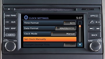 2017 NISSAN Sentra - Setting the Clock with Navigation (if so equipped)