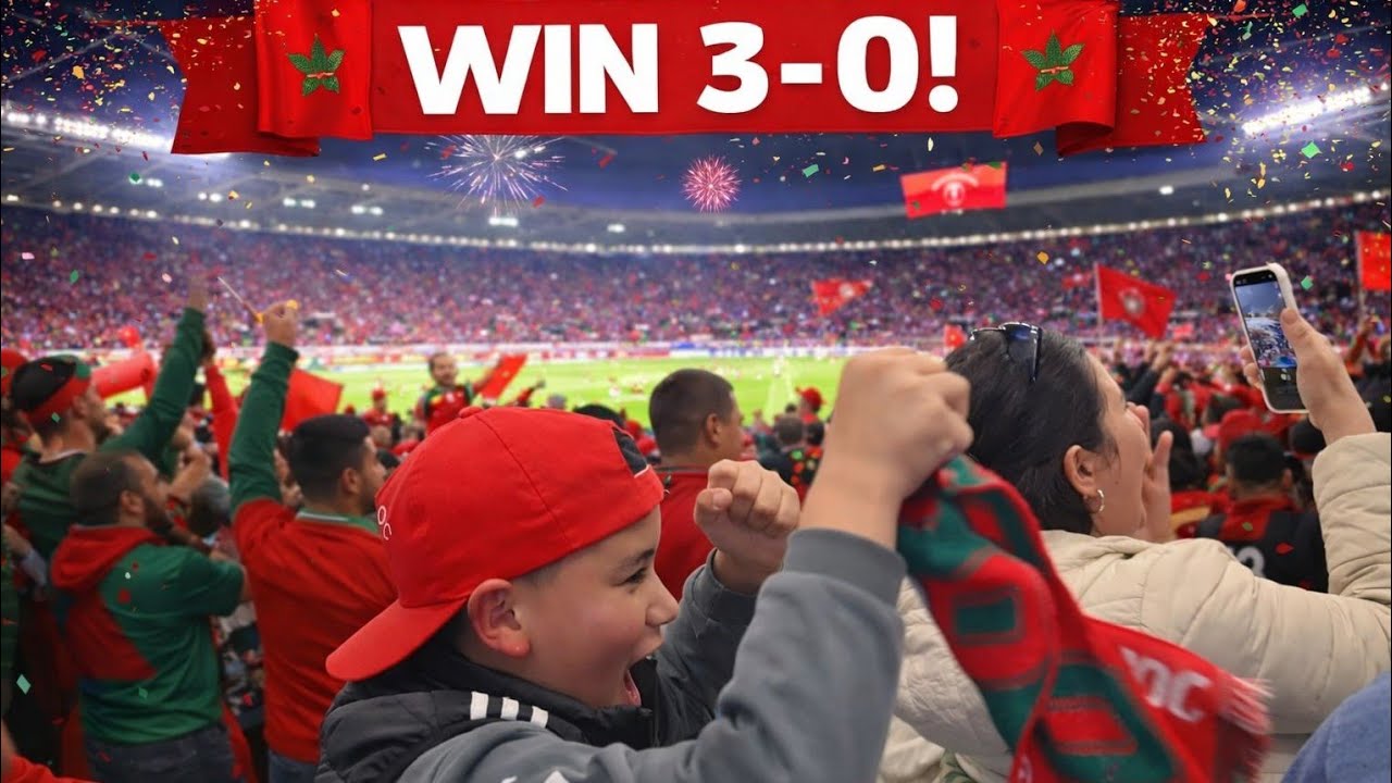 💥 أخيراً... المغرب يفوز على زامبيا 3–0! أجواء عائلية بلبلناها 🇲🇦⚽🎉
