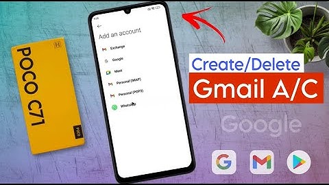 How to Create Google Account on Poco C71 | Add Gmail ID on Poco C71