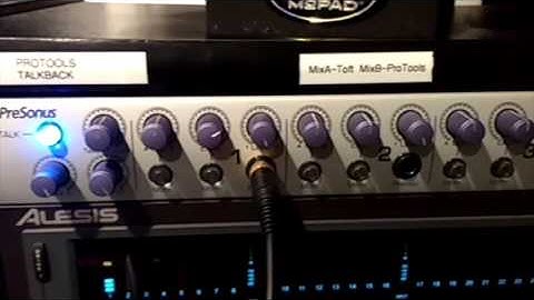 Studio B: Tracking & Overdubbing: Signal Flow on Toft ATB analog console & Alesis HD24
