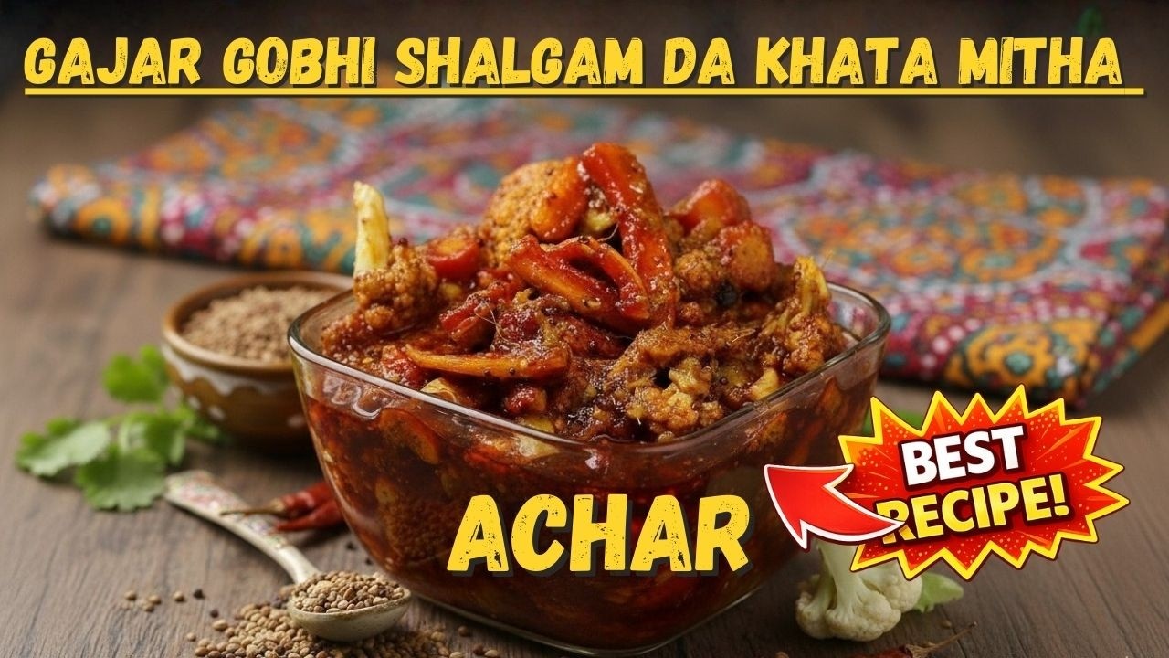 Gajar Gobhi Shalgam Ka Khatta Mitha Achar | Winter Special Achar Recipe