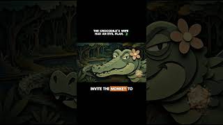 The crocodile's wife had an evil plan 🐊 | The Monkey and the Crocodile #shorts #panchatantrastories