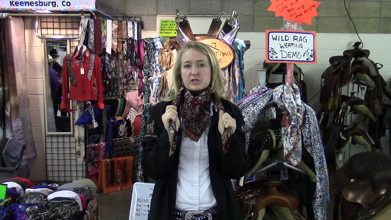 How to tie Cowboys Scarves Flat Hat Rags Demo RMHE 2015 YouTube