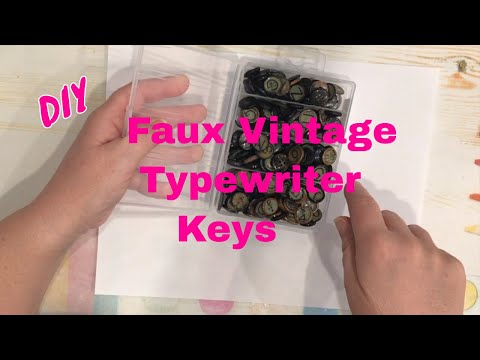 Clay Typewriter Key Magnets // DIY
