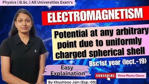 Potential due to Uniformly Charged Distributed Spherical Shell | lect.-19 | #electromagnetism #bsc
