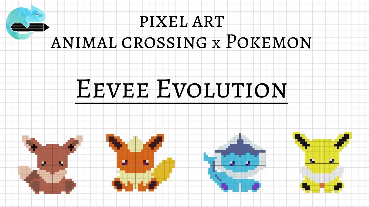 🖍 Pixel Art Animal Crossing New Horizons Creating all Eevee Evolution on Custom Designs