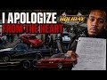 I APOLOGIZE FROM THE HEART...