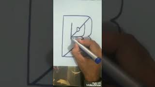 How to write 3d letter handwritten B #3dB #  #capitalletters #art #calligraphy