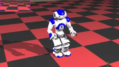 NAO walking in Webots.