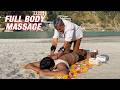 Waris Barber Give Me Full Body Massage On The Beach | With His 50 Years Experience | ASMR Gautam