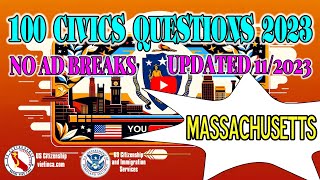 100 Civics Questions for US Citizenship Test | Massachusetts Version | New 2023 Update