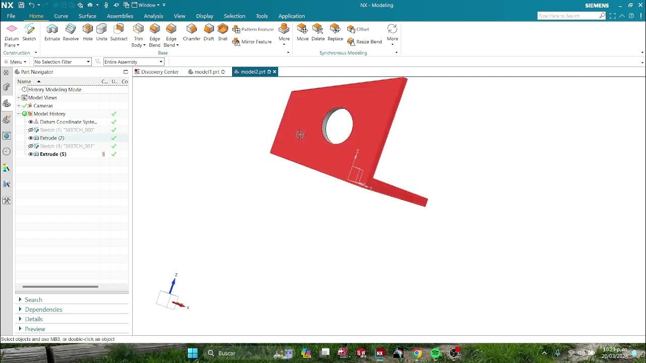 Tutorial NX 2312 - Mirror Feature - YouTube