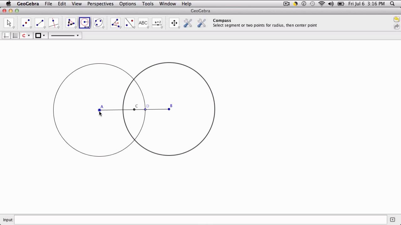 Geogebra - Constructing Isosceles Triangles. - YouTube