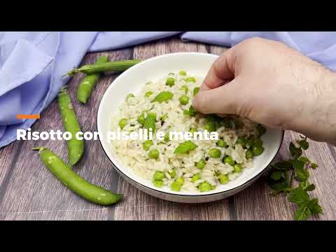 The SECRET ingredient for a SUPER CREAMY Pea and Mint Risotto (No cream!) 🌿