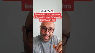 how to remove incorrect personal information from Experian
