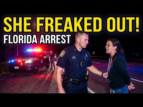 Drunk Woman Freaks Out During Florida Arrest | No ID Audit