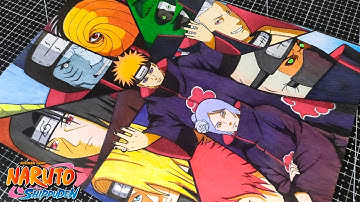 How to Draw "All Akatsuki Members" | Step by Step (Tutorial) - [Naruto Shippuden] Anime Drawing