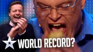 WORLD RECORD ATTEMPT! Can he eat a RAW ONION in under 29 seconds? | Audition | BGT Series 8