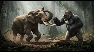 UNBELIEVABLE !  Gorilla Saves Elephant Calf from Death  |  Jungle Hero Story