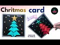 Beautiful Christmas card Handmadepaper Christmas card DIY/how to make a christmas tree card/