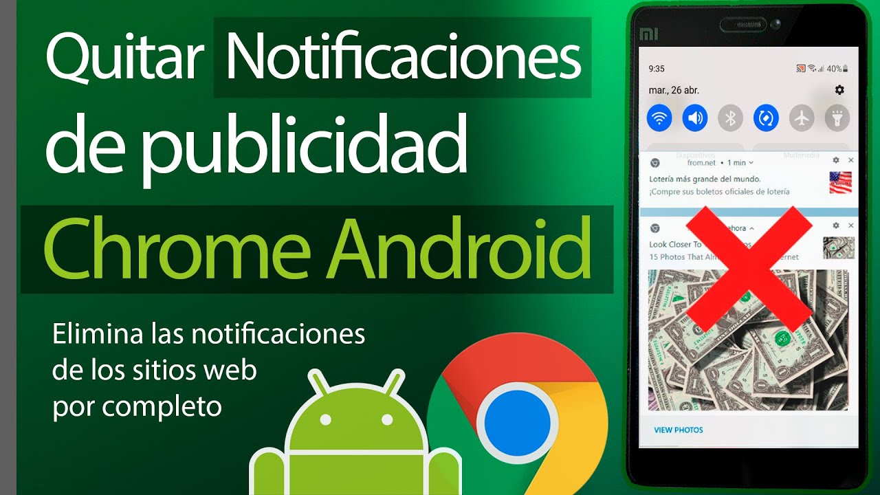 Como quitar las Notificaciones de Google Chrome Android 2023 | eliminar los  anuncios de publicidad - YouTube