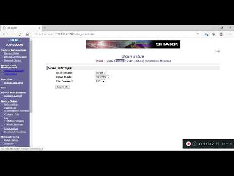 Configuring Scanning Buttons for Sharp AR-6020N, 6023N, 6031N