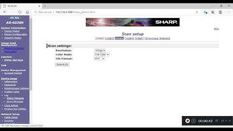 Configuring Scanning Buttons for Sharp AR-6020N, 6023N, 6031N