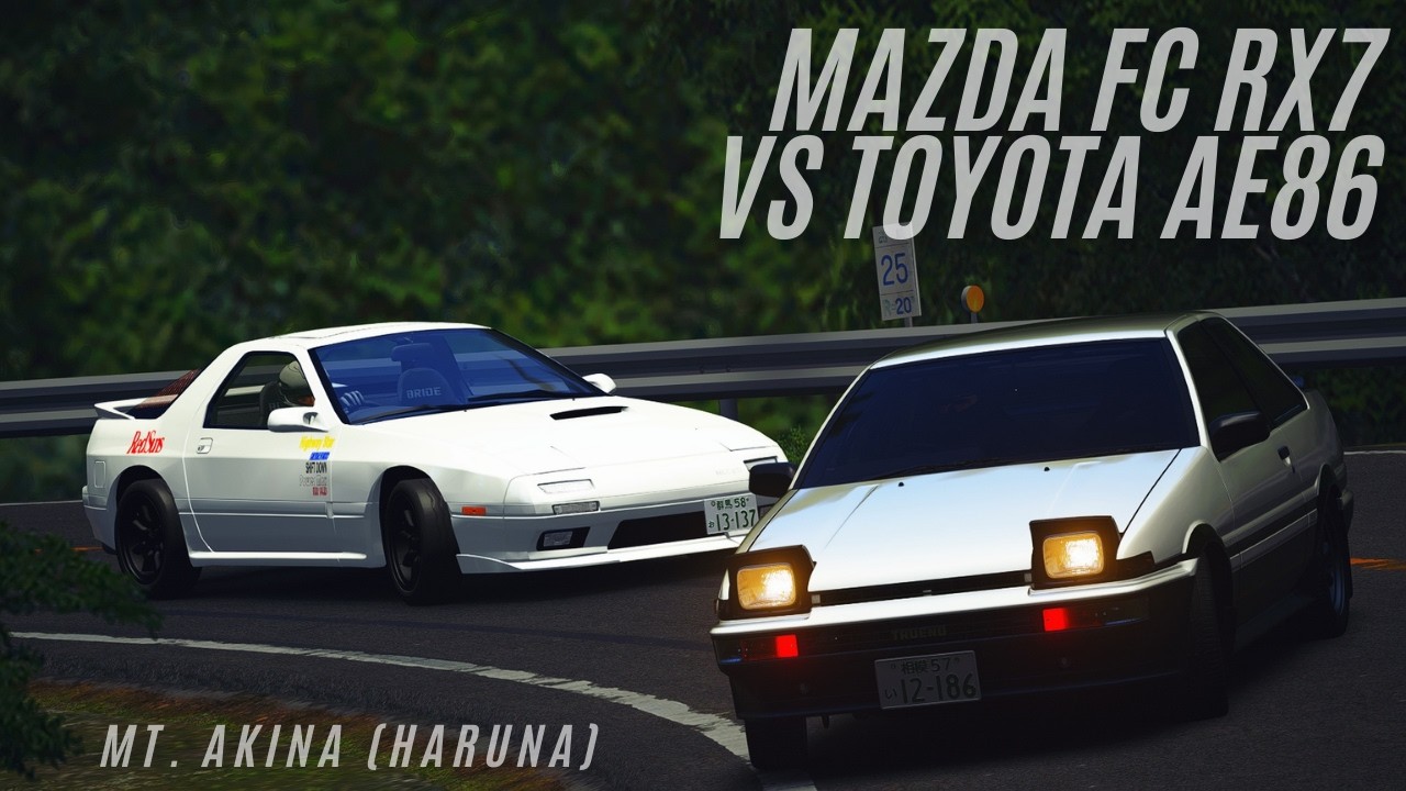 Initial D Assetto Corsa | Ae86 Coupe VS FC Rx7